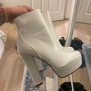 White Heeled Boots